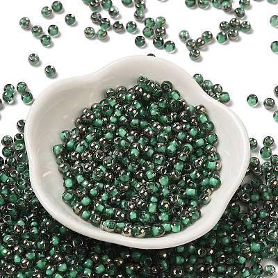 Transparent Inside Colours Glass Seed Beads SEED-H002-A-C221-1