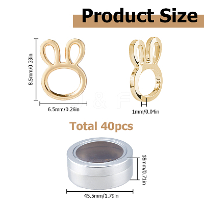 40Pcs Brass Linking Rings KK-HS0002-14B-1