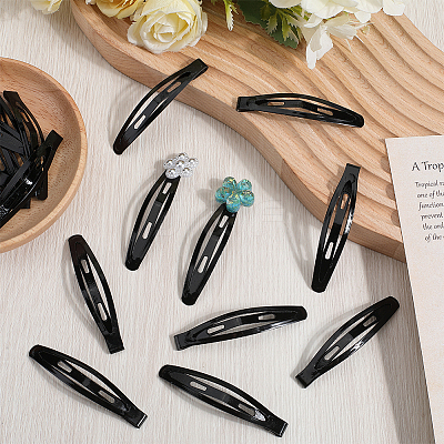 4 Sets Iron Snap Hair Clips AJEW-SC0003-37A-02-1