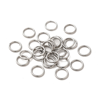Tarnish Resistant 304 Stainless Steel Open Jump Rings A-STAS-Q186-02-10x1.2-1