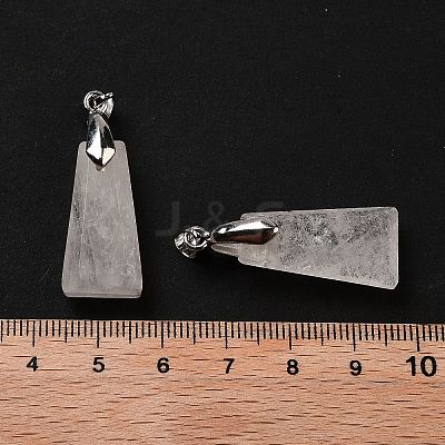 Natural Quartz Crystal Faceted Pendants G-F774-02A-1