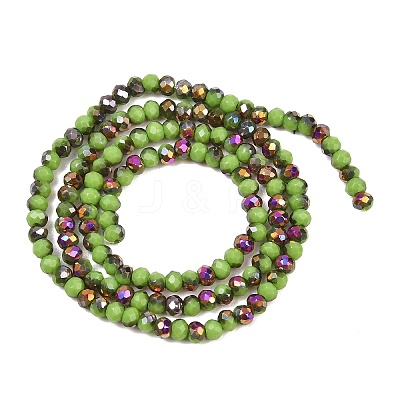 Electroplate Glass Beads Stradns EGLA-H114-02B-08-1