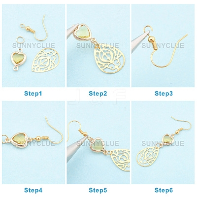 DIY Hollow Dangle Earring Making Kits DIY-SC0013-13-1