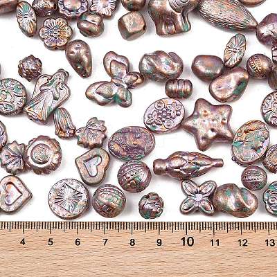 Antiqued Acrylic Beads AC-CBAAA05-01E-1
