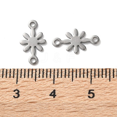 304 Stainless Steel Flower Connector Charms STAS-S172-04P-1