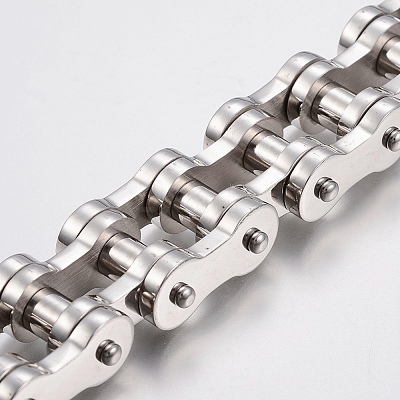 Tarnish Resistant Men's 201 Stainless Steel Bracelets BJEW-H569-15MM-A-1