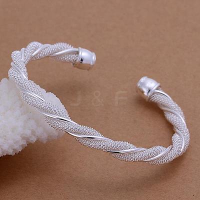 Trendy Brass Cuff Bangles For Women BJEW-BB12229-1