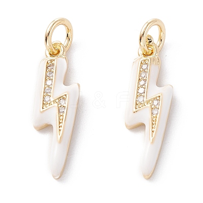 Brass Micro Pave Clear Cubic Zirconia Pendants LS-ZIRC-A019-12G-D-1