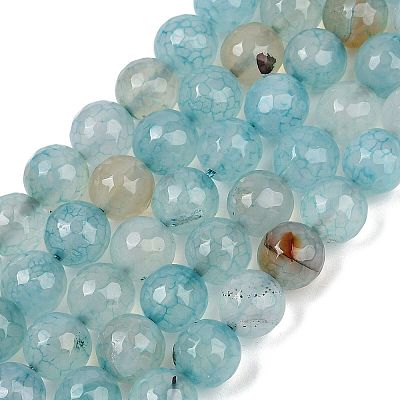 Natural Dragon Veins Agate(Dyed & Heated) Beads Strands G-M437-C01-01S-1