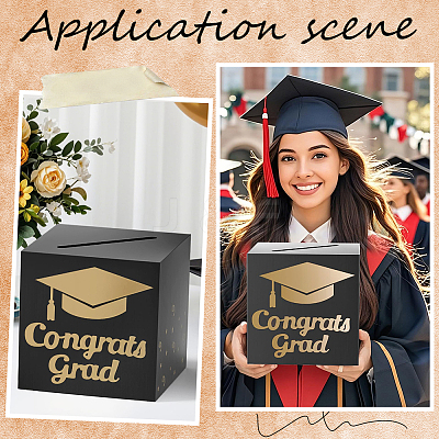 1Pc Graduation Party Paper Card Boxes CBOX-SP0001-07-1