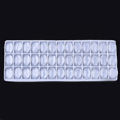 Transparent Glass Cabochons GGLA-R022-25x35-B-1