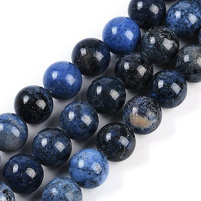 Natural Dumortierite Beads Strands G-G167-A06-10MM-1