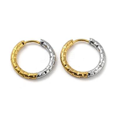 Two Tone 304 Stainless Steel Hoop Earrings EJEW-K257-02C-GP-1