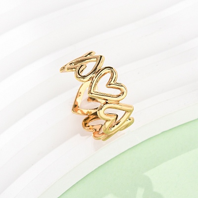 304 Stainless Steel Cuff Open Rings for Women SA-CBA4160-30G-1
