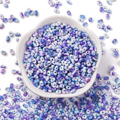 Two Tone Baking Paint Glass Seed Beads SEED-C003-01D-1