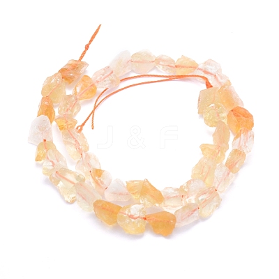 Raw Rough Natural Citrine Beads Strands G-I279-B10-1