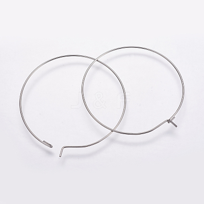 316 Surgical Stainless Steel Hoop Earrings Findings STAS-K146-039-45mm-0.8-1