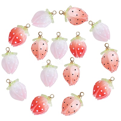 12Pcs 3 Colors Plastic Enamel Pendants KY-SZ0001-43-1