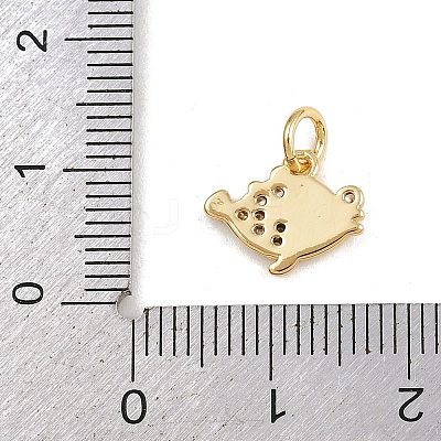 Brass Micro Pave Cubic Zirconia Pendants KK-A269-04A-G-1