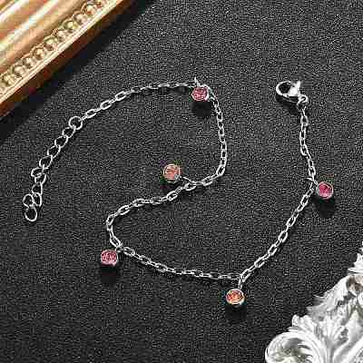 304 Stainless Steel Rhinestone Bracelets BJEW-Q038-10P-1