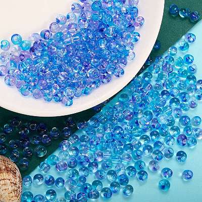45G Transparent Baking Paint Glass Seed Beads SEED-SZ0001-028H-1