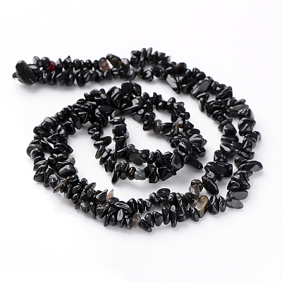 Natural Obsidian Bead Strands F079-1