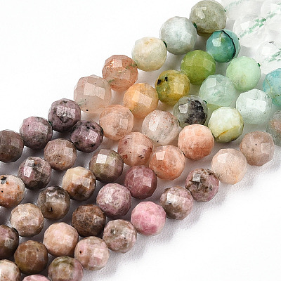 Natural & Synthetic Mixed Gemstone Beads Strands G-D080-A01-01-21-1