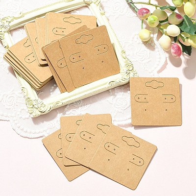 Kraft Paper Earring Display Cards with Hanging Hole EDIS-YW0001-04-1
