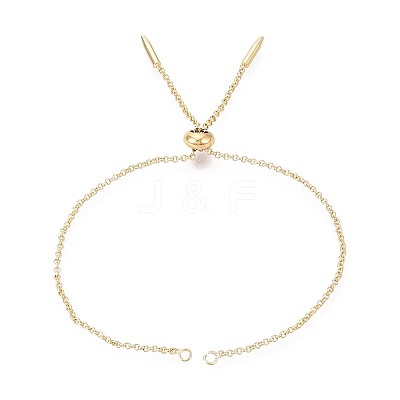 Adjustable Brass Slider Bracelets Making KK-T059-01G-NF-1