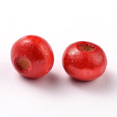 Dyed Natural Wood Beads WOOD-Q006-6mm-01-LF-1