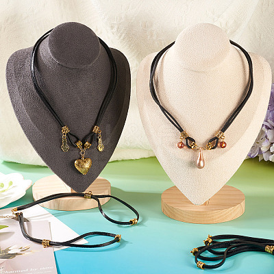 3Pcs Cowhide Leather Cord Double Layer Necklace Making AJEW-TA0002-77A-1