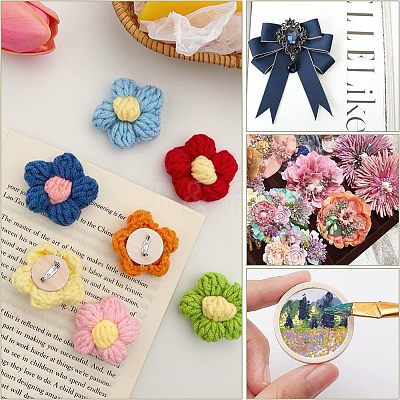 15Pcs 3 Size Stainless Steel Brooch Cabochon Bezel Settings FIND-OC0001-79-1