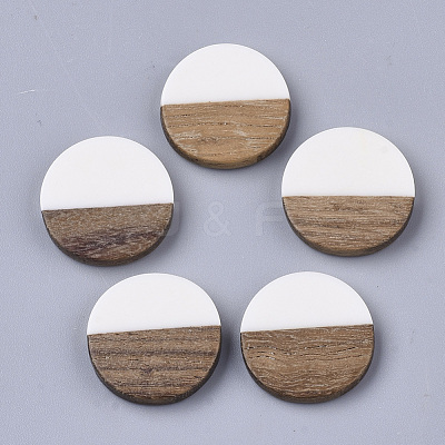Resin & Walnut Wood Cabochons RESI-Q210-010A-A03-1
