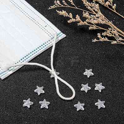 Star PVC Plastic Cord Lock for Mouth Cover LS-KY-D013-02B-1