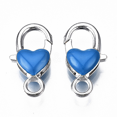 Alloy Enamel Lobster Claw Clasps PALLOY-Q441-031C-RS-1