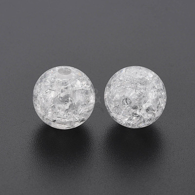 Transparent Crackle Acrylic Beads MACR-S373-66B-N12-1