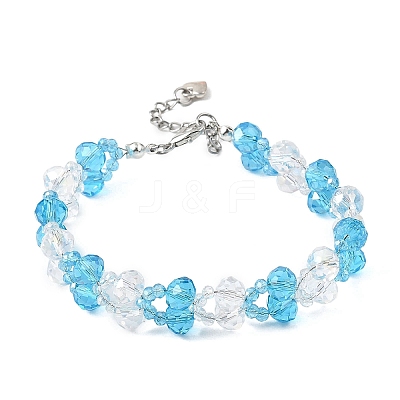 Glass Beaded Bracelets for Women BJEW-JB12785-1