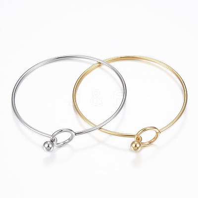 304 Stainless Steel Bangle BJEW-H530-01-1