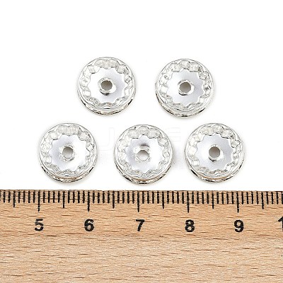 Brass Rhinestone Spacer Beads RB-A014-Z12mm-01S-1