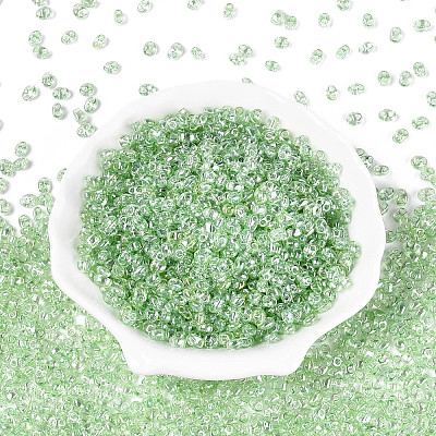 Transparent Colours Luster Glass Seed Beads SEED-N008-09D-1