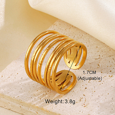 304 Stainless Steel Cuff Rings FS-WG5A8AF-07-1