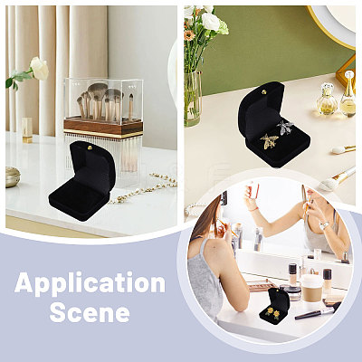Flocking Earring Storage Boxes CON-WH0086-189-1