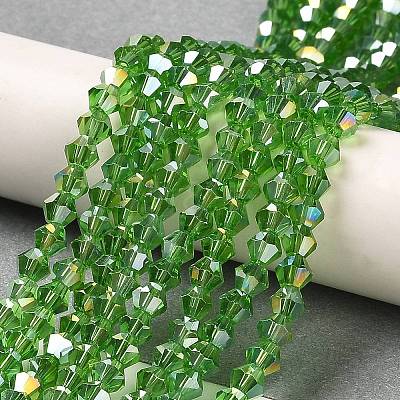 Transparent Electroplate Glass Beads Strands EGLA-A039-T3mm-B03-1