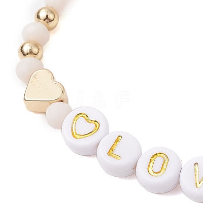 2Pcs 2 Styles Frosted Faceted Glass Beaded Stretch Bracelet Sets BJEW-JB10452-03-1