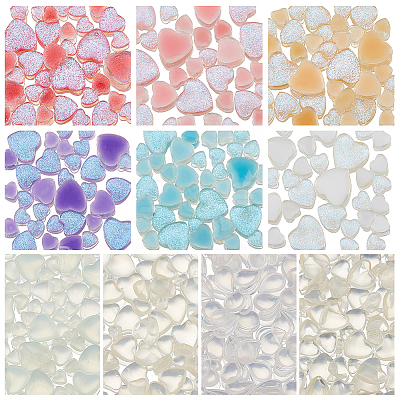10 Style Light Sensation Resin Cabochons MRMJ-OC0001-49-1