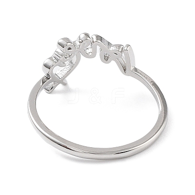 Brass Open Cuff Rings for Women RJEW-A028-01P-1