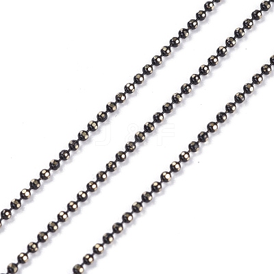 Spray Painted Brass Faceted Ball Chains CHC-K011-35G-1