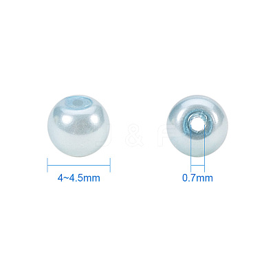 Pearlized Eco-Friendly Dyed Glass Pearl Round Bead HY-PH0002-17-B-1
