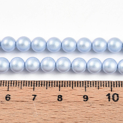 Baking Paint Pearlized Glass Pearl Bead Strands HY-N002-6mm-C04-1