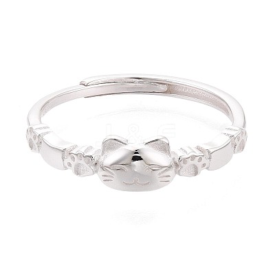 925 Sterling Silver Adjustable Finger Rings for Women STER-N016-141S-1